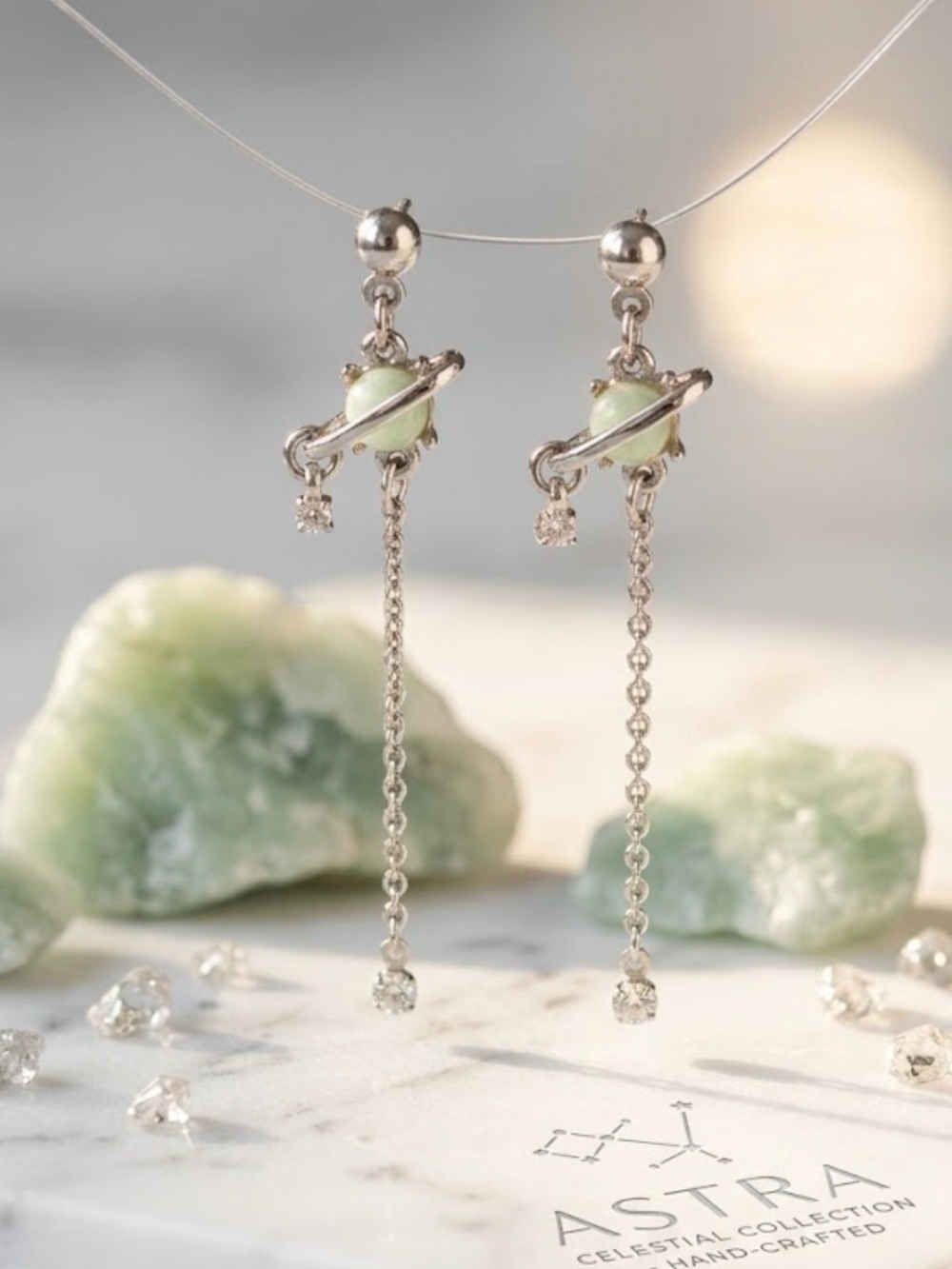 Anthropologie Dangle Earrings in Mint
